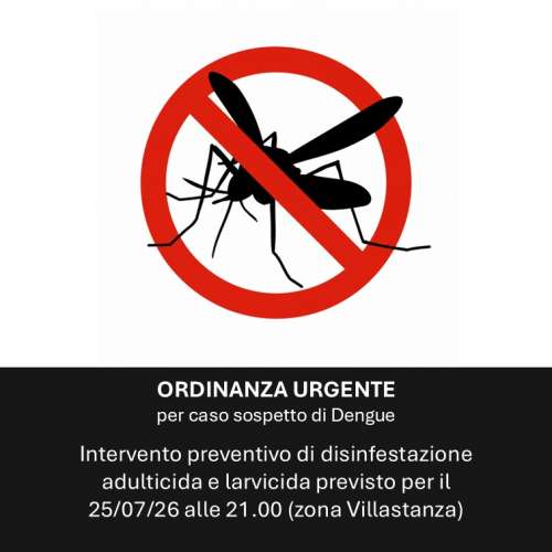 Intervento straordinario di disinfestazione per prevenzione Dengue richiesto da ATS